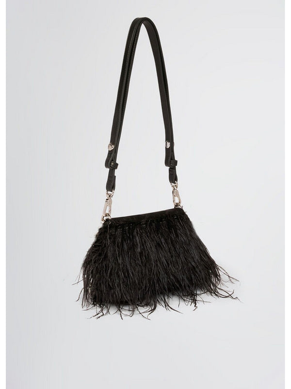 Borse a tracolla Donna Liu Jo - Borsa piccola LaPuffy con piume - Nero