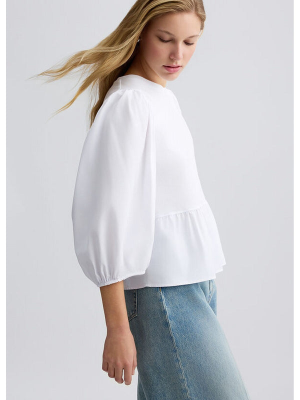 Bluse Donna Liu Jo - Blusa in popeline - Bianco