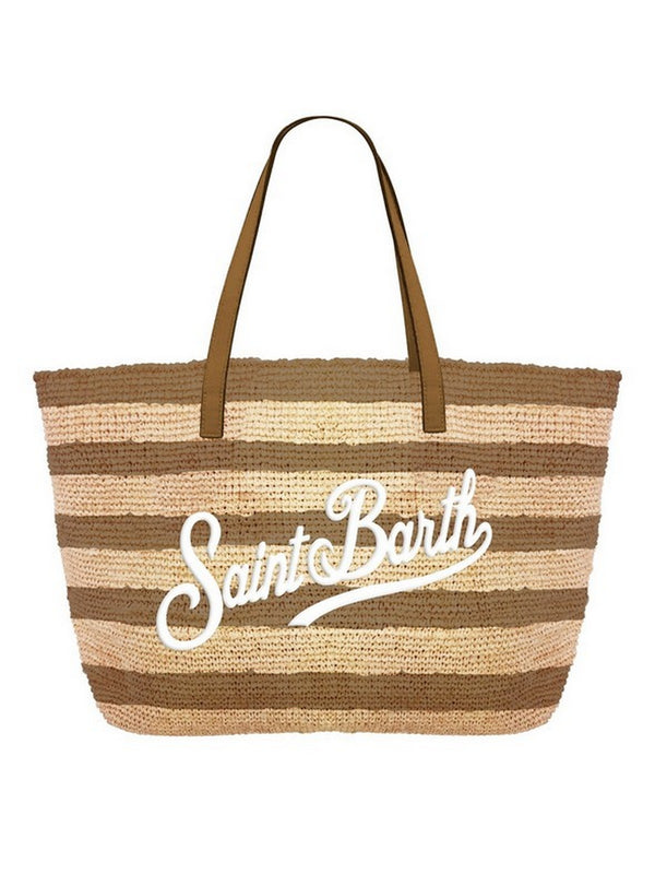 Borse a spalla Donna Mc2 Saint Barth - Borsa A Spalla Rafia Mid City - Marrone