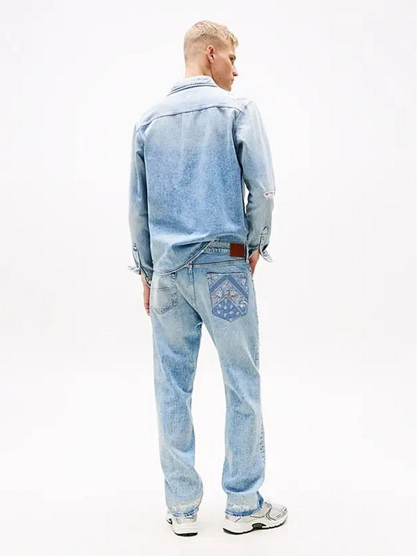 Jeans Uomo Tommy Hilfiger - Jeans Otis distressed regular fit dritti - Denim