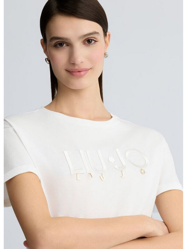 T-shirt Donna Liu Jo - T-shirt con logo - Bianco
