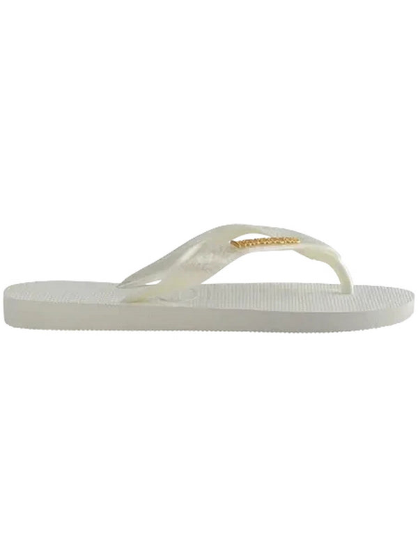Infradito Donna Havaianas - Havaiana Top Logo Metallico - Bianco