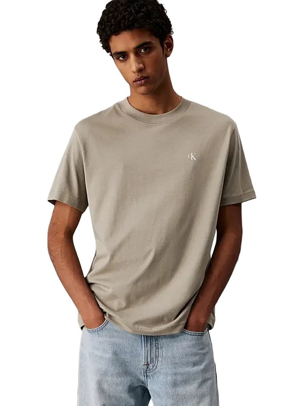 T-shirt Uomo Calvin Klein - T-shirt con logo sul retro - Beige