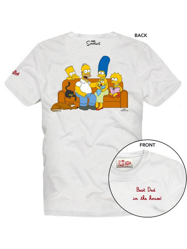 T-shirt Uomo Mc2 Saint Barth - t-shirt SIMPSON SOFA 01N - Bianco