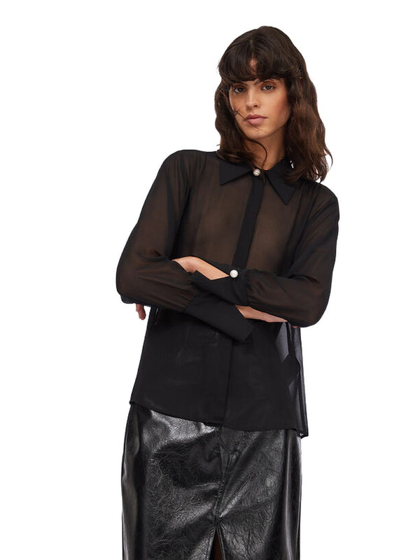 Camicie Donna Liu Jo - Camicia con perle - Nero