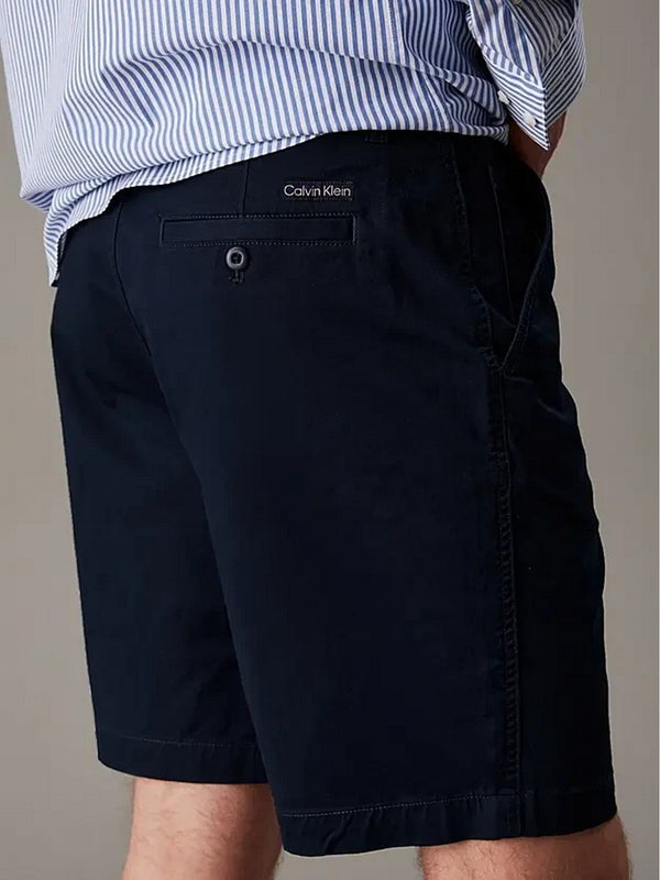 Bermuda Uomo Calvin Klein - Pantaloncini chino in morbido twill - Blu