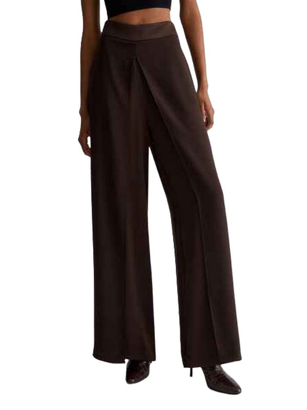 Pantaloni Donna Liu Jo - Pantaloni in envers satin - Marrone