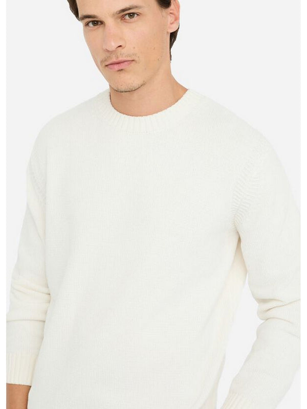 Maglioni Uomo LIU JO UOMO - Maglia in ciniglia - Bianco