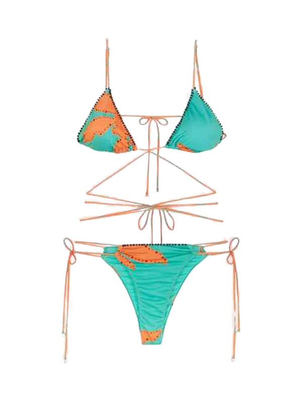 Coordinati Donna Me Fui - Bikini Triangolo E Slip Brasiliano Regolabile Exot - Arancione