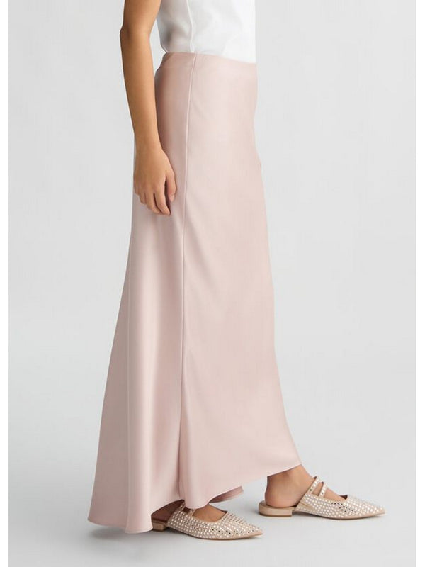 Gonne eleganti Donna Liu Jo - Gonna lunga rosa in raso - Rosa