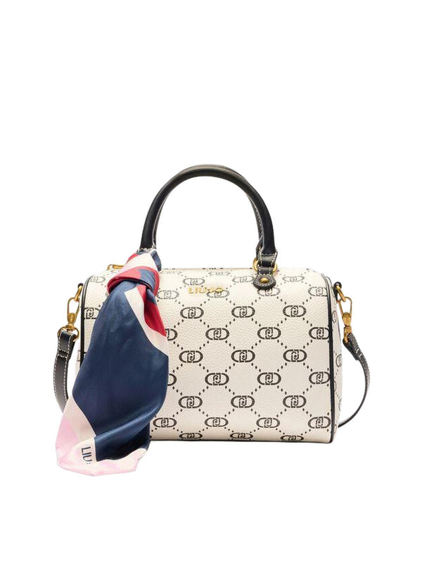 Borse a mano Donna Liu Jo - Borsa monogram con foulard - Panna