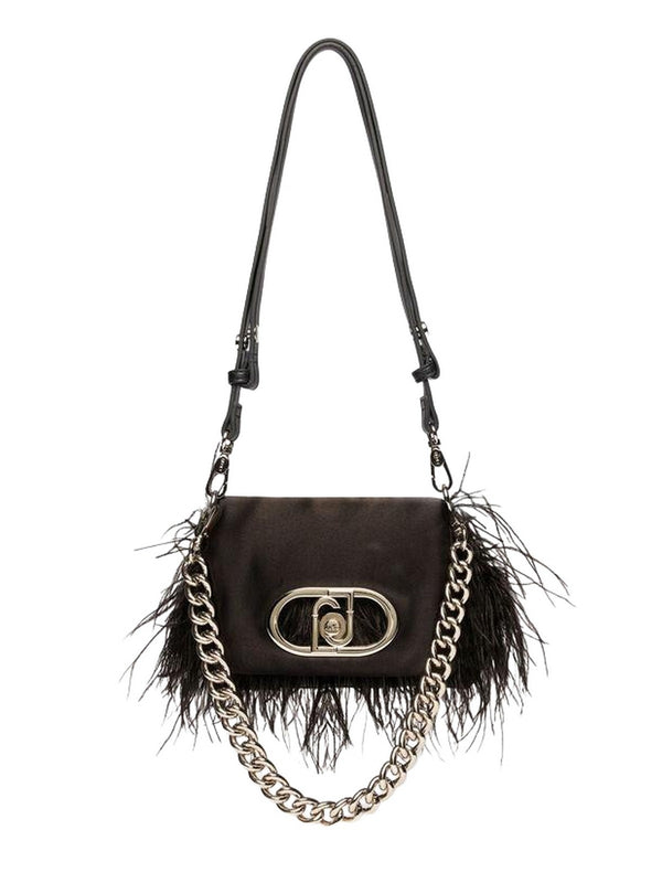 Borse a tracolla Donna Liu Jo - Borsa piccola LaPuffy con piume - Nero