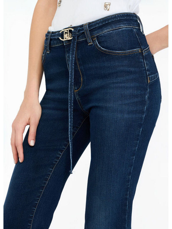 Jeans Donna Liu Jo - Jeans flare con cintura - Denim