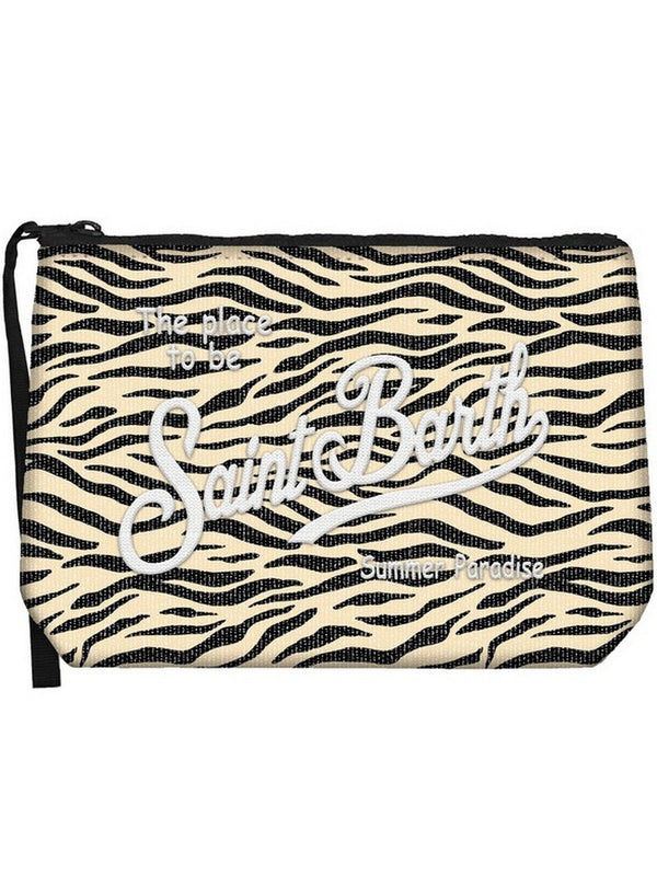 Pochette e Clutch Donna Mc2 Saint Barth - Pochette Aline Lurex Zebra Color 11 - Nero