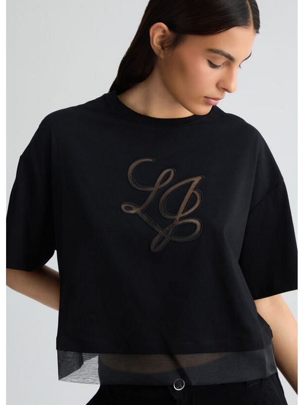 T-shirt Donna Liu Jo - T-shirt con logo - Nero