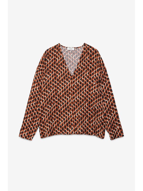 Bluse e camicie Donna ottod'Ame - Blusa in viscosa - Arancione