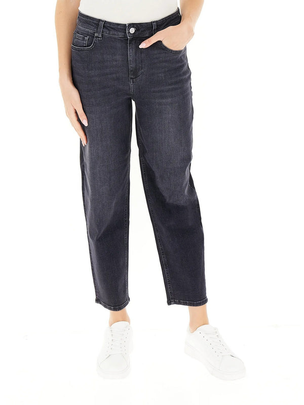 Jeans Donna Liu Jo - Pant. Carrot H.w - Nero