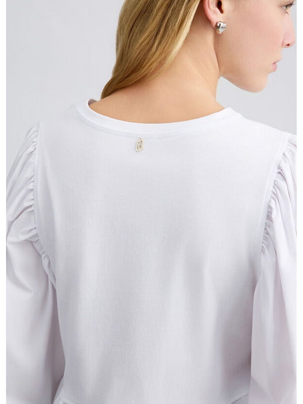Bluse Donna Liu Jo - Blusa in popeline - Bianco