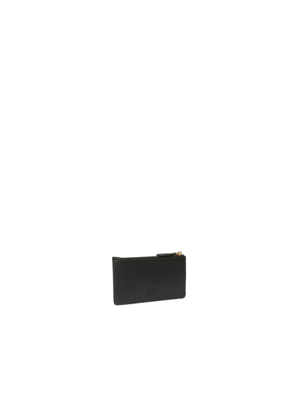 Porta carte di credito Donna Pinko - Porta carte con zip AIRONE - Nero