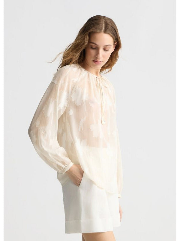 Bluse Donna Liu Jo - Blusa lurex® floreale - Beige