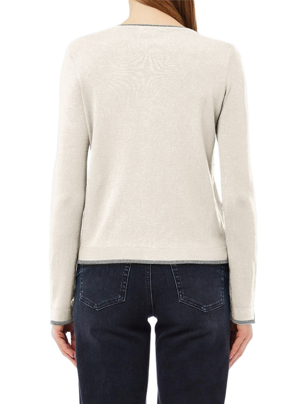 Cardigan Donna Liu Jo - Cardigan con dettagli in lurex® - Bianco