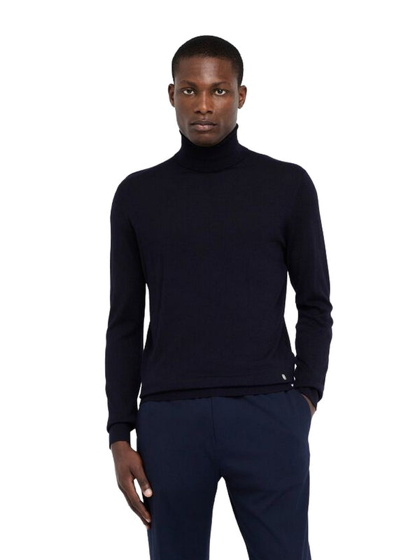 Maglie Uomo LIU JO UOMO - Dolcevita 100% lana merino - Blu