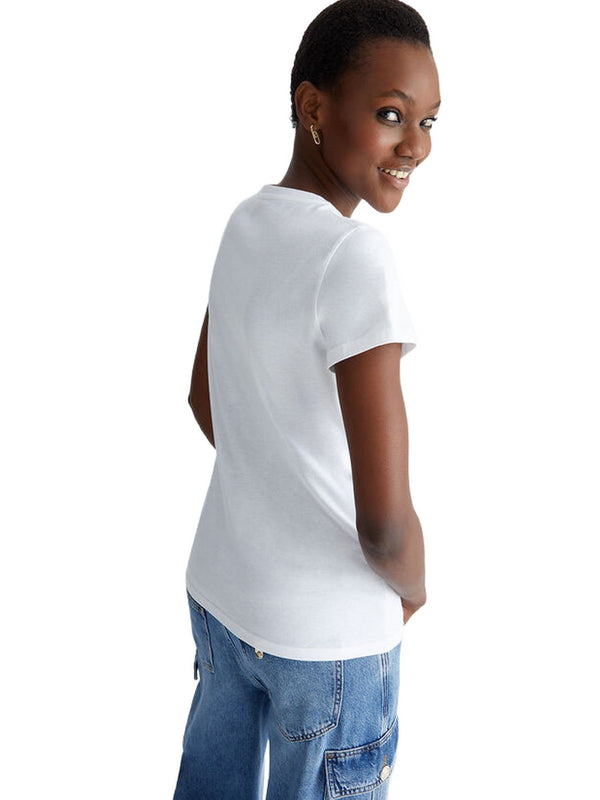 T-shirt Donna Liu Jo - T-shirt con stampa Cupcake e strass - Bianco