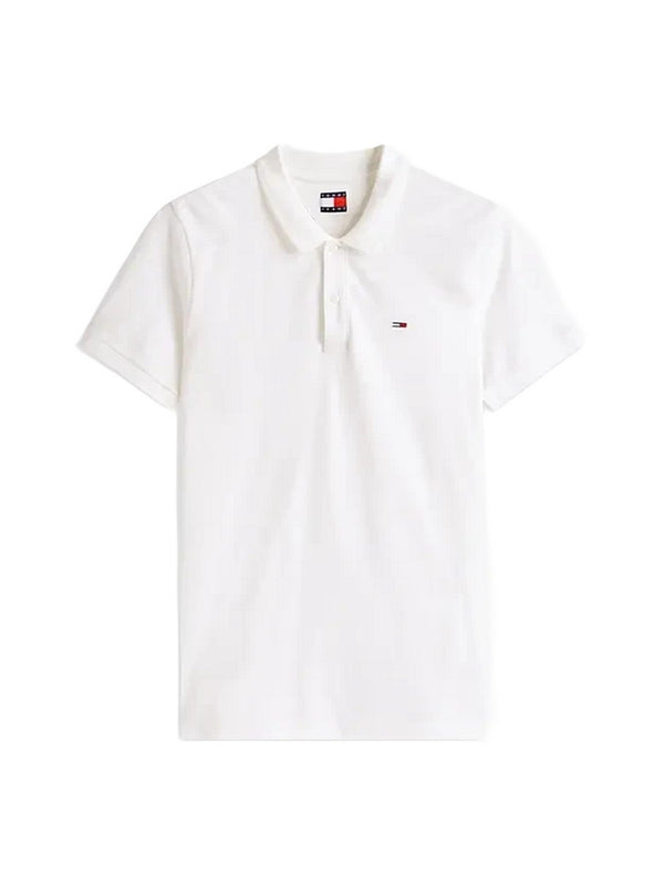 Polo Uomo Tommy Hilfiger - Polo slim fit con bandierina - Bianco