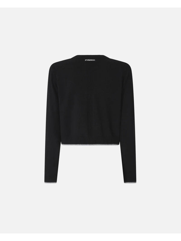 Cardigan Donna Pinko - Cardigan con scollo a V - Nero