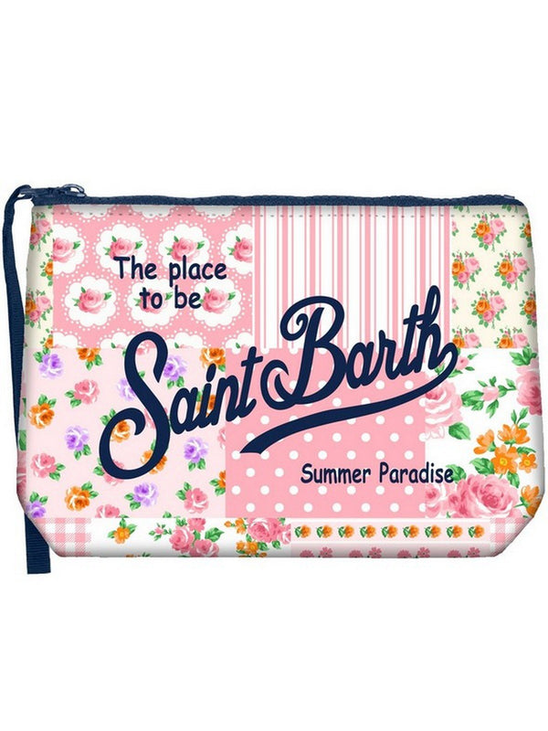 Pochette e Clutch Donna Mc2 Saint Barth - Pochette Aline in scuba con stampa shabby patch - Rosa