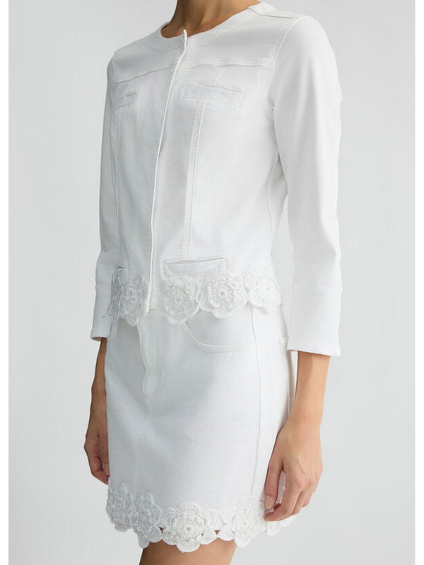 Giubbini Donna Liu Jo - Giacca bianca con ricami - Bianco