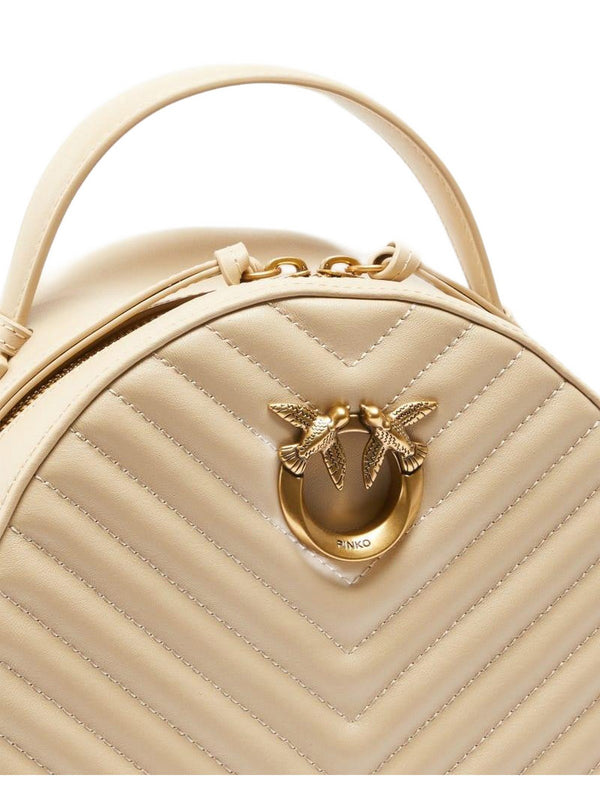 Borse a zainetto Donna Pinko - Zaino Love Backpack - Beige