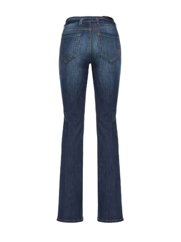 Jeans Donna Pinko - Jeans Flared Denim Power Stretch - Blu