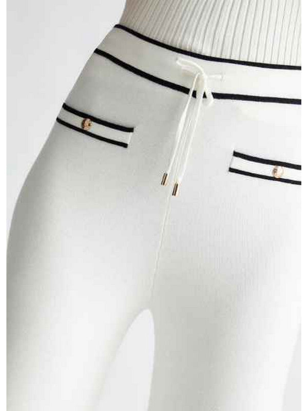 Pantaloni Donna Liu Jo - Pantaloni in maglia di misto seta - Bianco