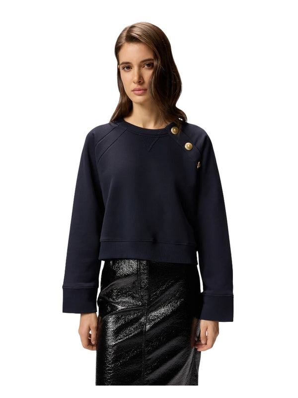 Felpe con cappuccio Donna Pinko - Felpa con bottoni - Nero