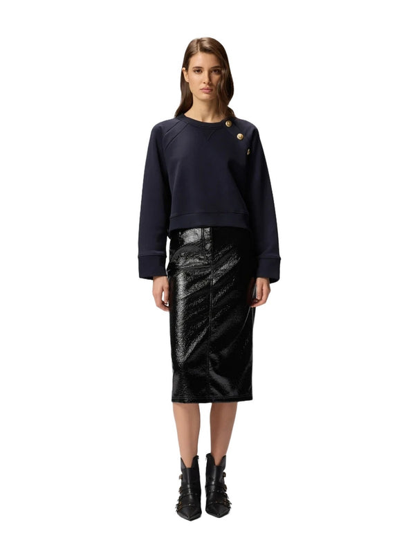 Felpe con cappuccio Donna Pinko - Felpa con bottoni - Nero