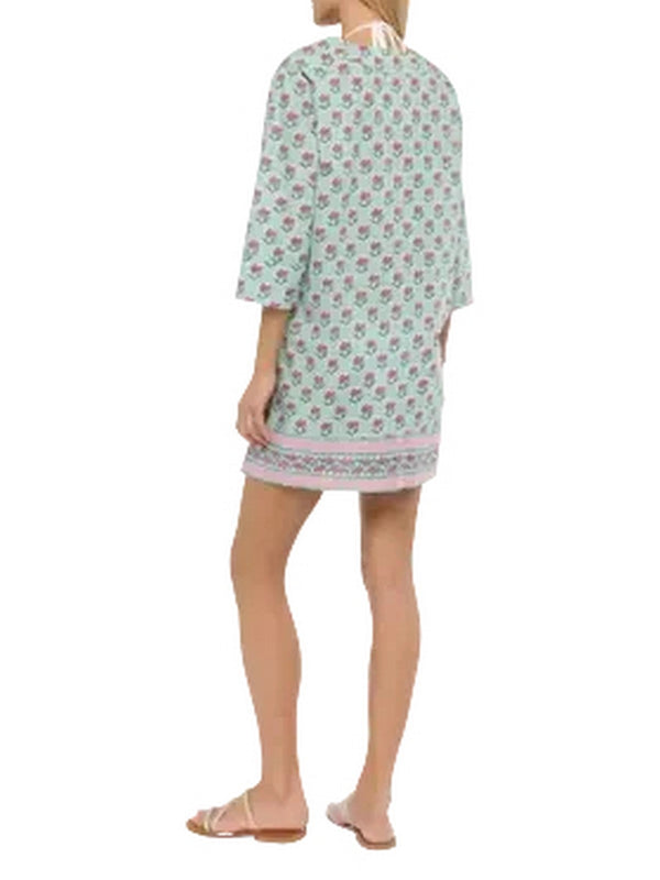 Vestiti casual Donna Mc2 Saint Barth - Abito tunica Macha in cotone con stampa floreale - Verde