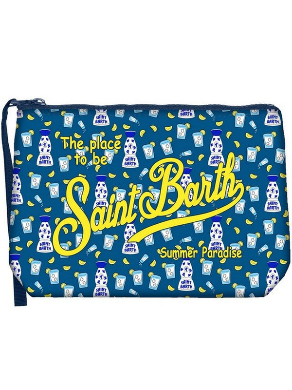 Pochette Uomo Mc2 Saint Barth - Pochette Aline in scuba con stampa tequila - Blu