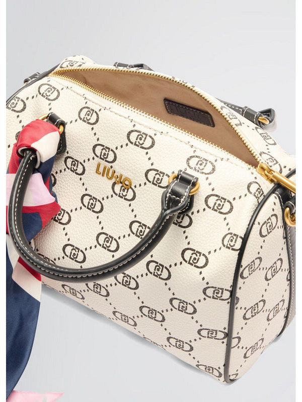 Borse a mano Donna Liu Jo - Borsa monogram con foulard - Panna