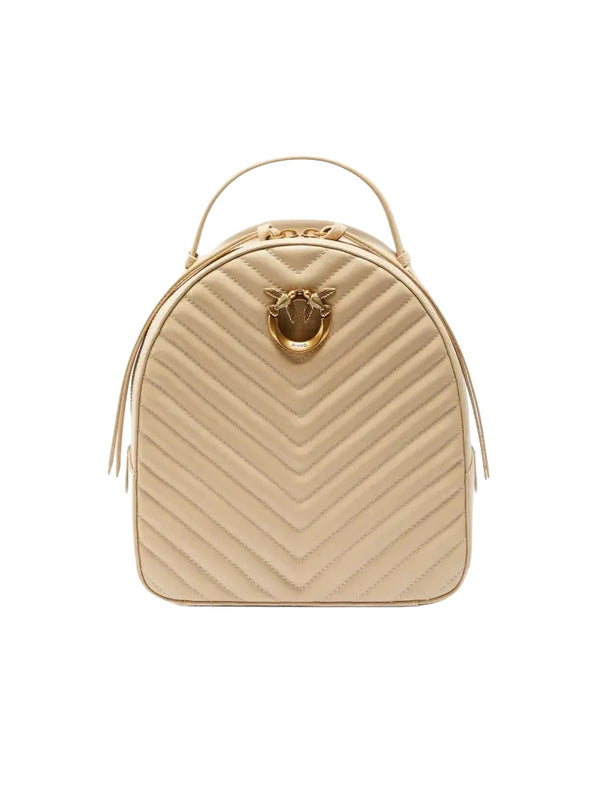 Borse a zainetto Donna Pinko - Zaino Love Backpack - Beige