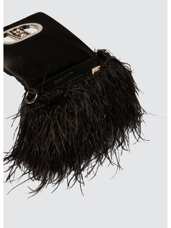 Borse a tracolla Donna Liu Jo - Borsa piccola LaPuffy con piume - Nero