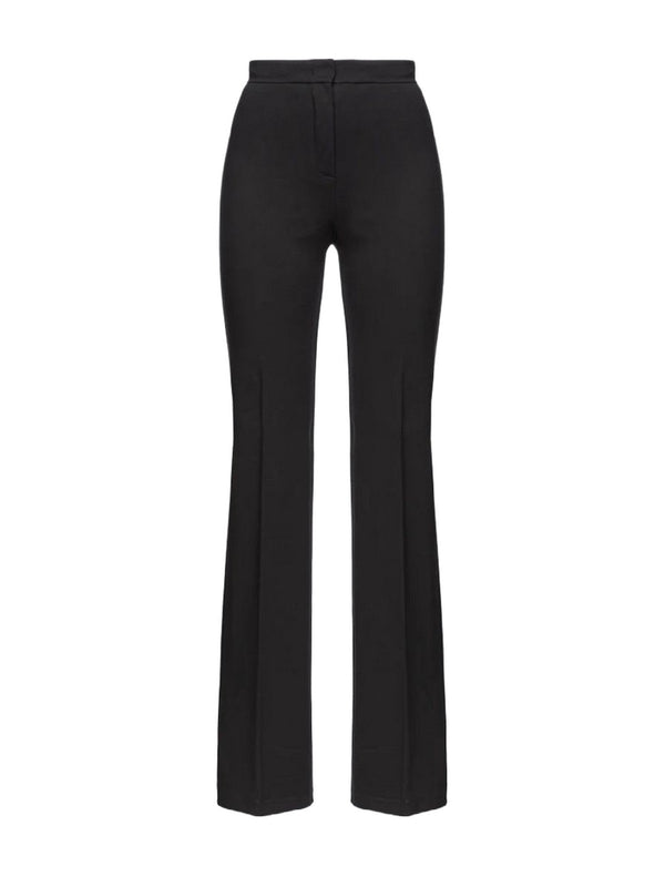 Pantaloni Donna Pinko - HULKA Pantaloni flared tecnico stretch - Nero