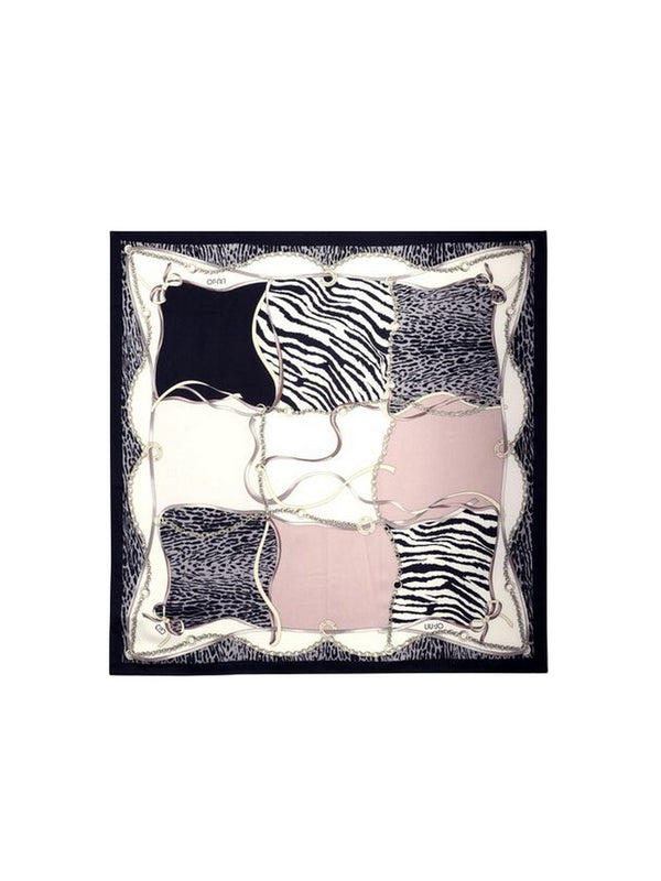 Foulard Donna Liu Jo - Foulard Mix Print 90 - Nero