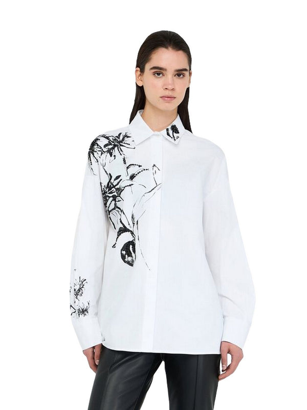 Camicie Donna Liu Jo - Camicia in cotone con stampa - Bianco