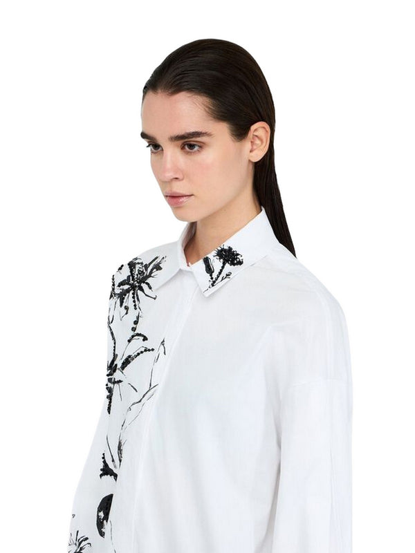 Camicie Donna Liu Jo - Camicia in cotone con stampa - Bianco