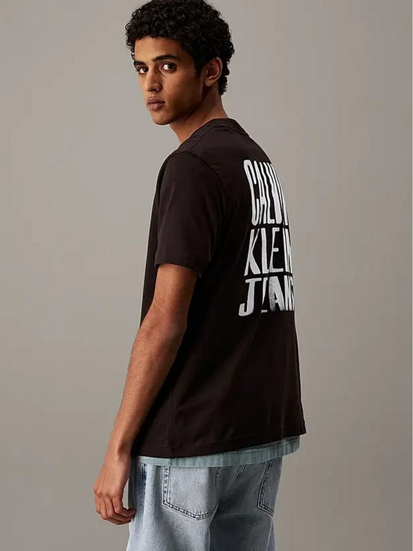 T-shirt Uomo Calvin Klein - T-shirt con logo sul retro - Nero