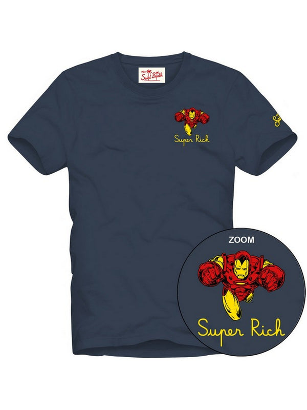 T-shirt Uomo Mc2 Saint Barth - T-Shirt Iron Man Ferro 61 Emb - Blu