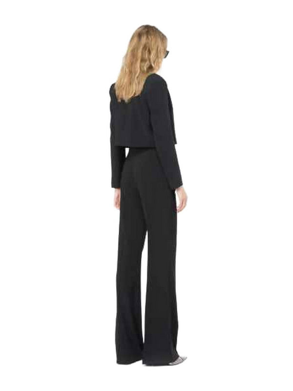 Pantaloni Donna Pinko - Pantaloni Con Bottoni Dorati - Nero