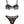 Carica l&#39;immagine nel Visualizzatore galleria, Coordinati Donna F**K - Bikini Fascia E Slip Fisso Ethos - Nero
