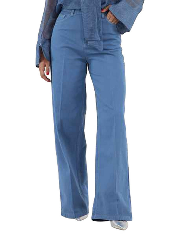 Pantaloni Donna Liu Jo - Pant. Flare Frog H.w - Blu